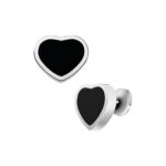 Kolczyki Chopard Happy Hearts Białe Złoto Onyx 001