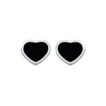 Kolczyki Chopard Happy Hearts Białe Złoto Onyx 003