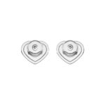 Kolczyki Chopard Happy Hearts Białe Złoto Onyx 004
