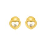 Kolczyki z diamentami Chopard Happy Diamonds Icons żółte złoto 003