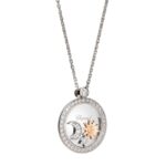 Naszyjnik Chopard Happy Diamonds Happy Sun, Moon and Stars Białe Złoto z Diamnetami 002
