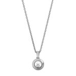 Naszyjnik Chopard Happy Diamonds Icons białe złoto z diamentem 001