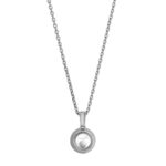 Naszyjnik Chopard Happy Diamonds Icons białe złoto z diamentem 003