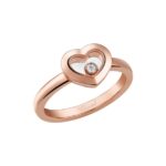Pierścionek z Diamentem Chopard Happy Diamonds Icons Różowe Złoto 001