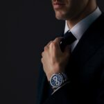 Zegarek Chopard L.U.C Perpetual Twin niebieski 006