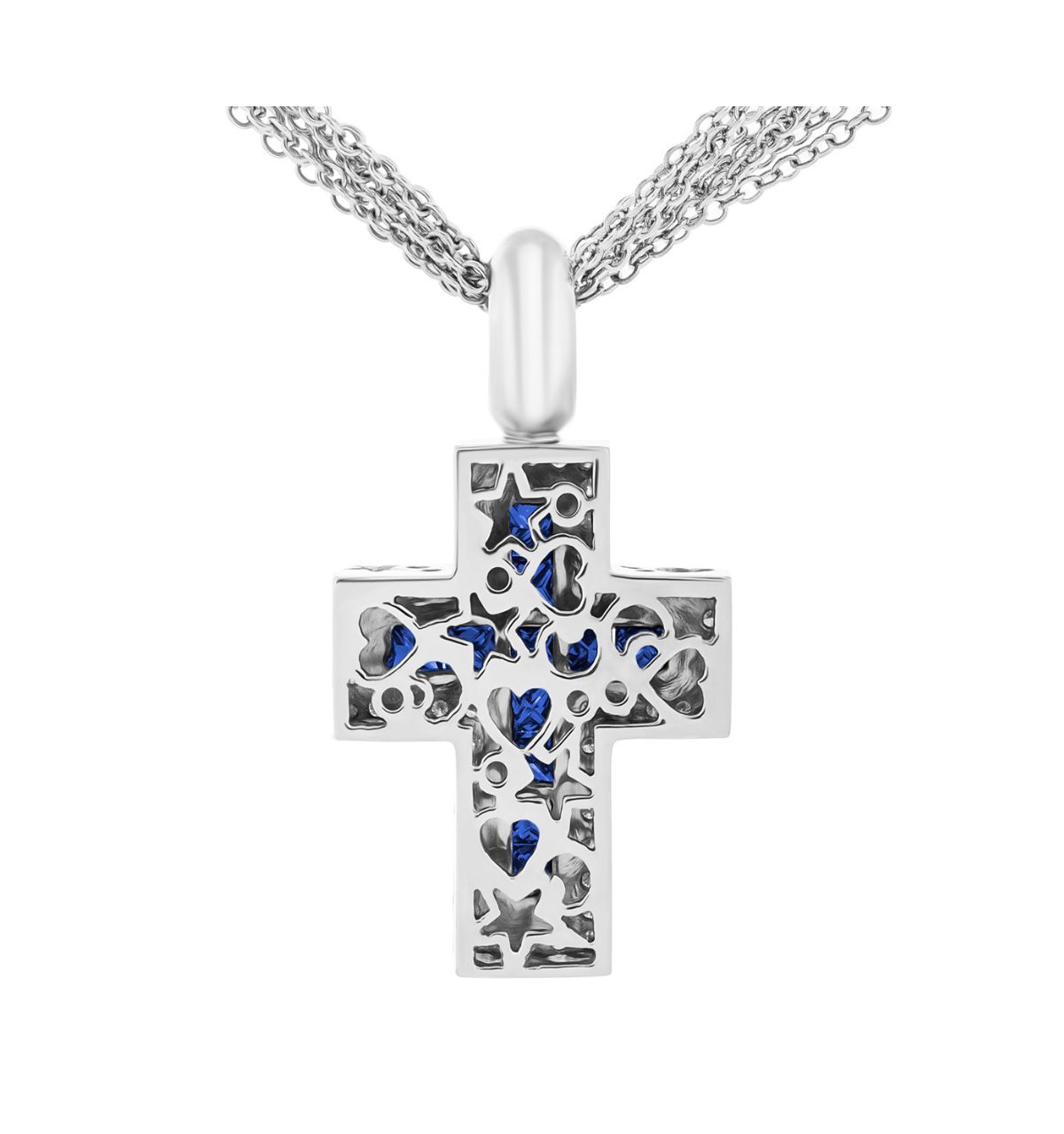 Naszyjnik-z-krzyżykiem-Cross-z-diamentami-i-szafirami-białe-złoto-Rota-e-Rota-Pluciński-4
