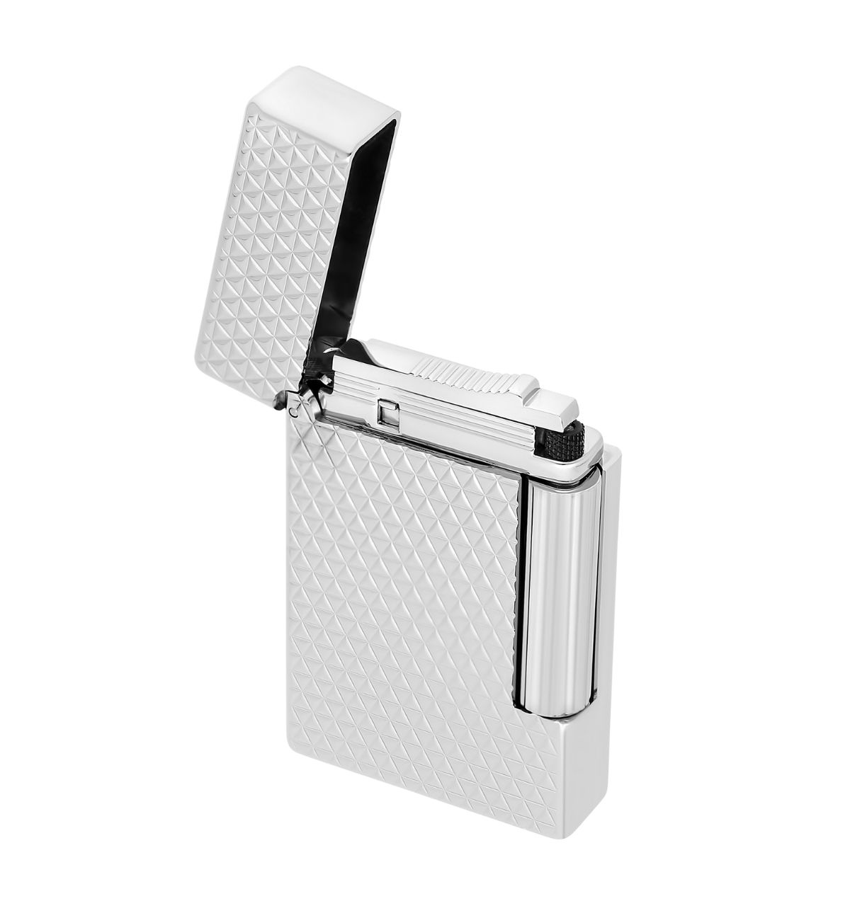Zapalniczka-S.T.-Dupont-Initial-Guilloche-Diamond-Head-Silver-Plucinski-3