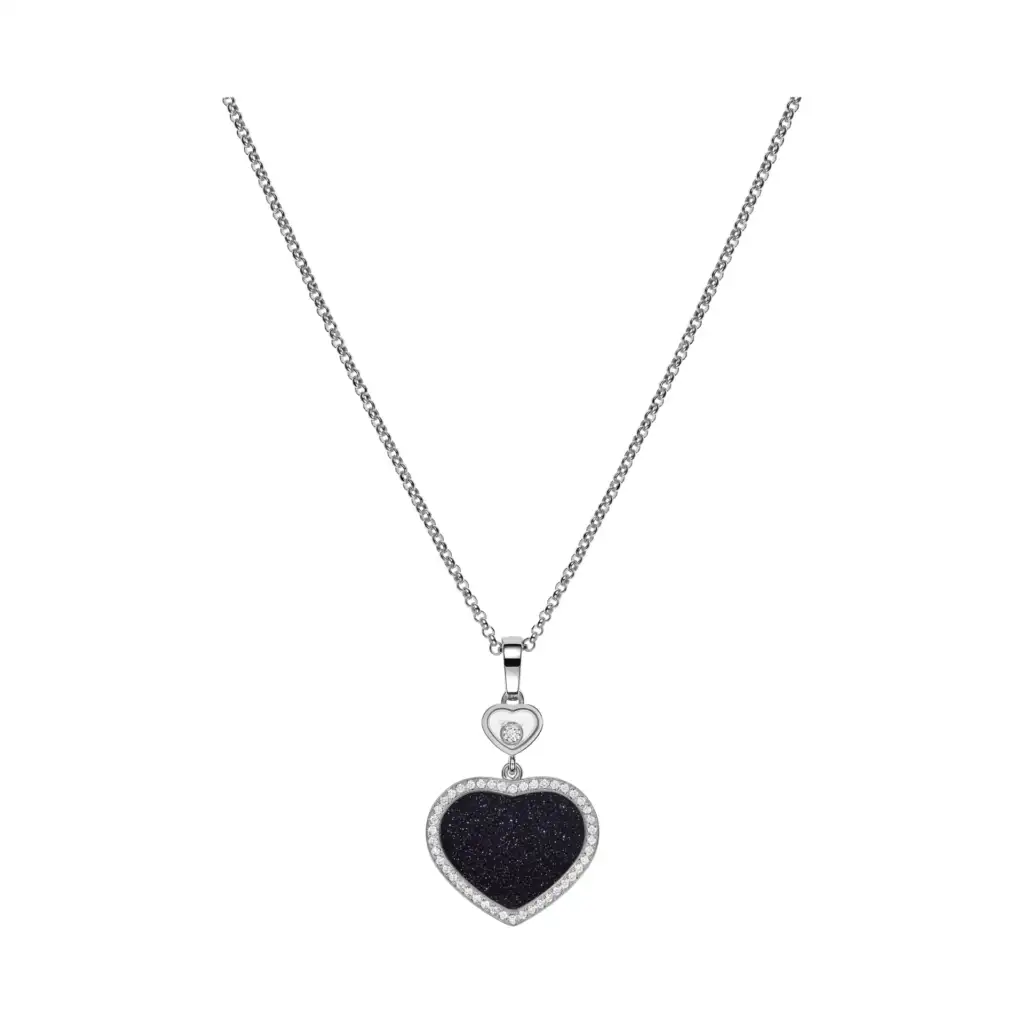 Naszyjnik Happy Hearts białe złoto diamenty Chopard