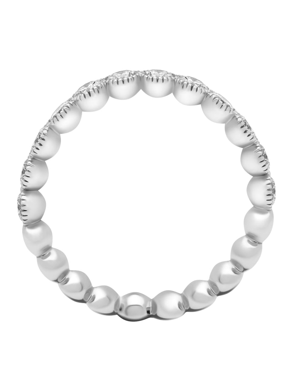 Pierścionek Rota e Rota z diamentami 0,95 ct – białe złoto - obrazek 3