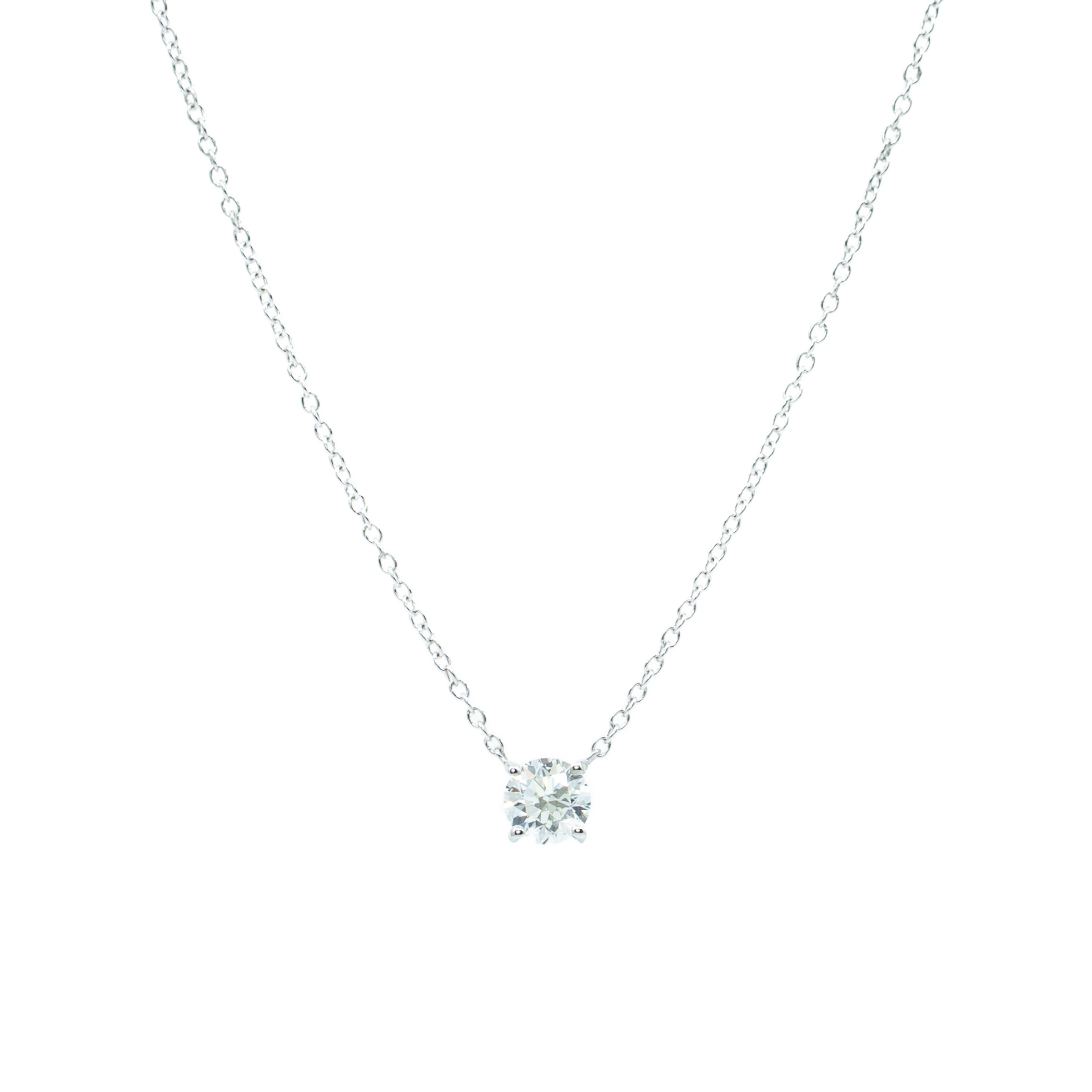 Naszyjnik Atelier Pluciński z diamentem 0,70 ct GIA – białe złoto
