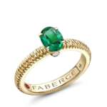 Pierścionek Fabergé Colours of Love Emerald Fluted Ring – żółte złoto