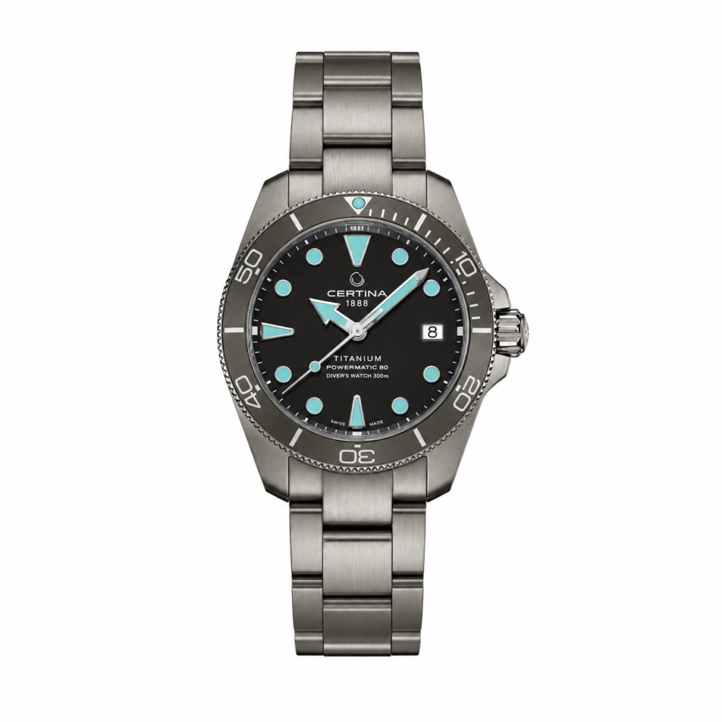 Certina Titanium Diver na białym tle